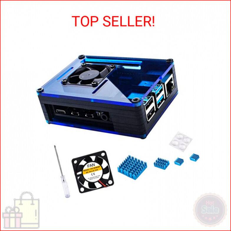 Miuzei Raspberry Pi 4 Case with Fan