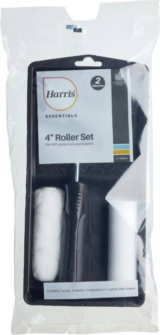 Harris Harris Essentials Gloss 4 Inch Mini Paint Roller Set