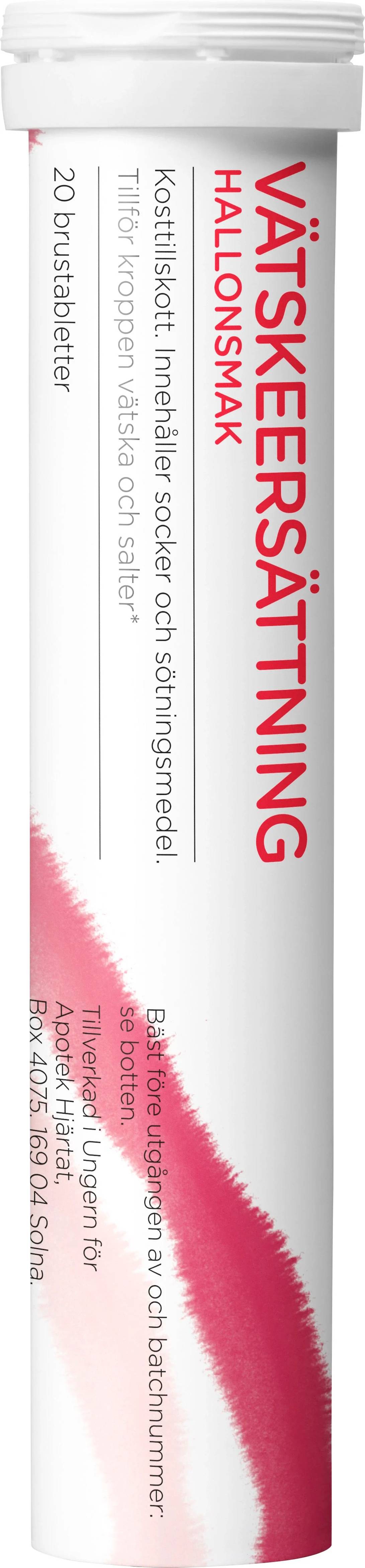 Hjärtats Fluid Replacement Effervescent Tablets Raspberry 20 st