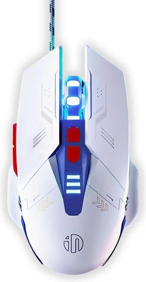 Wired Gaming Mouse with 7 Keys USB Braided Rope