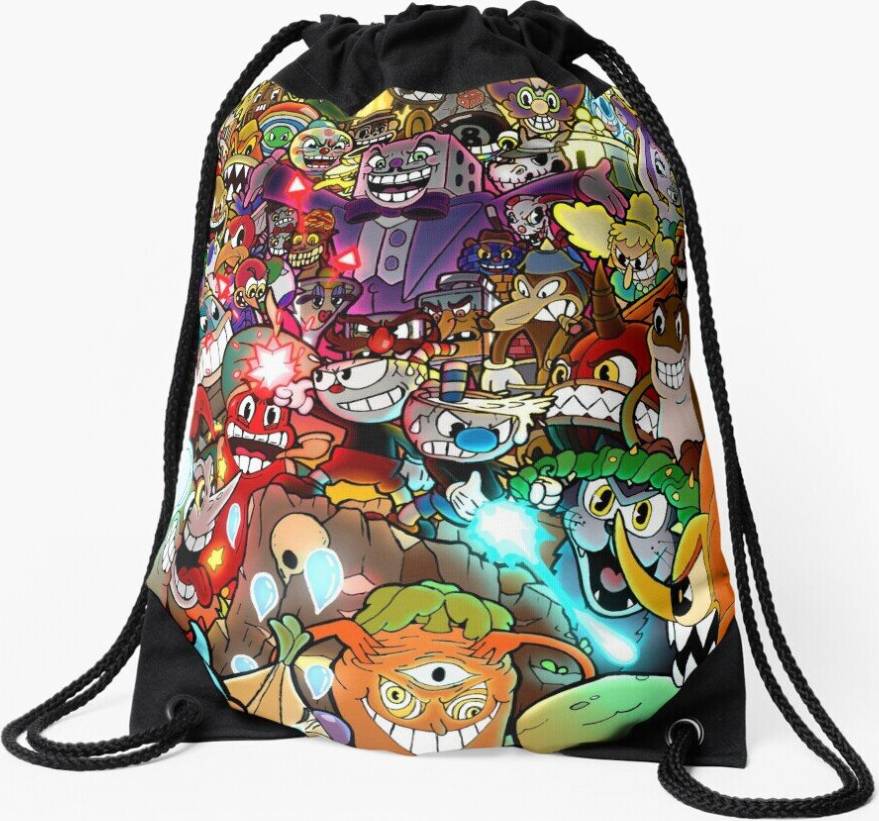 Famgem Drawstring Bag Cuphead Color Sport Gym Shoe Backpack
