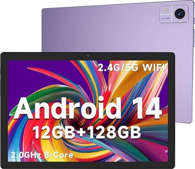 Optimal 10.1 Inch Android 14 Tablet with 12G RAM 128G ROM