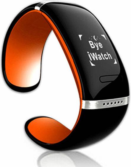 Greenzech Orange 0.49 Inch Touch Screen Bluetooth Call Message Reminder Pedometer