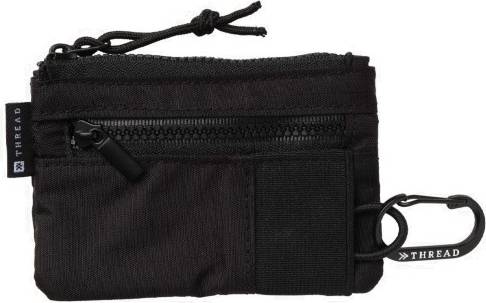 Thread Wallets Compact Zip Travel Wallet with Clear ID Window Coin Card Pockets and Key Stash - Lightweight