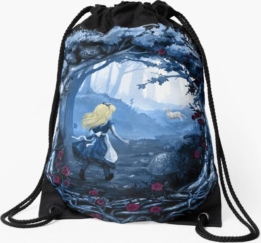 Famgem Drawstring Bag Follow The Rabbit Sport Gym Shoe Backpack