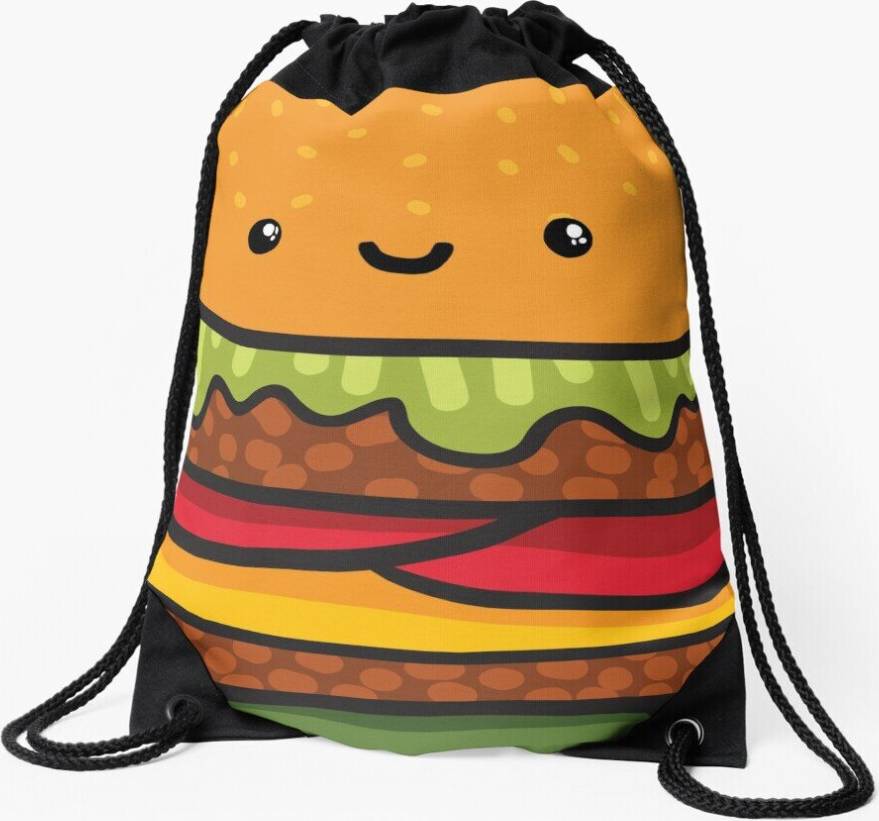 Drawstring Bag Cute - Burger