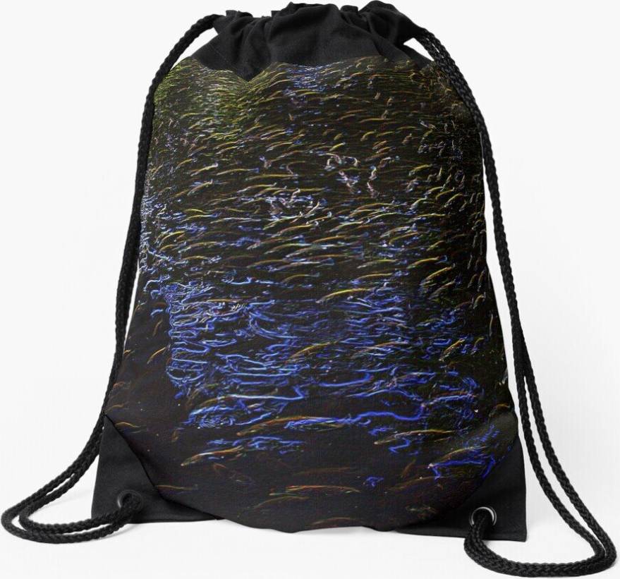 Famgem Drawstring Bag Here Fishy Fish - Color Collection