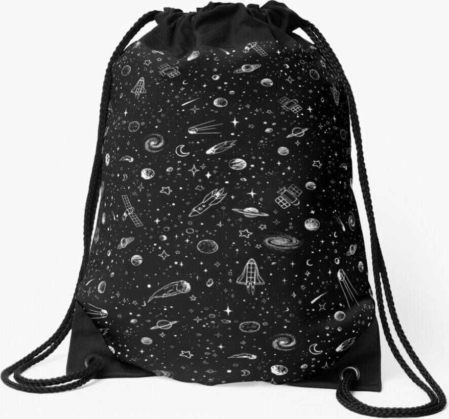 Famgem Drawstring Bag Space Sport Gym Shoe Backpack