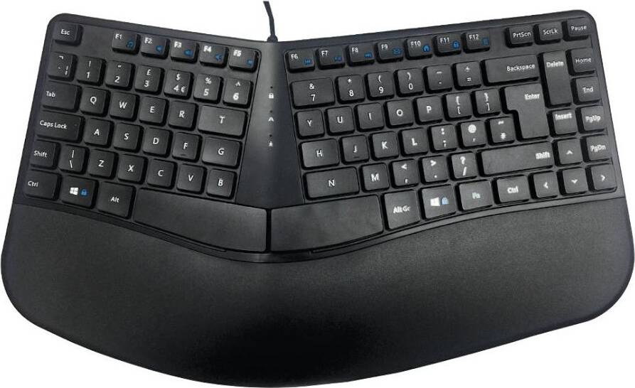 Accuratus Contour Split Key USB Multimedia Keyboard Black