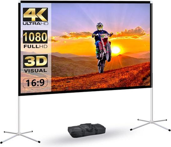 Portable projector Piskekat Portable Projector Screen 60 Inch 16:9