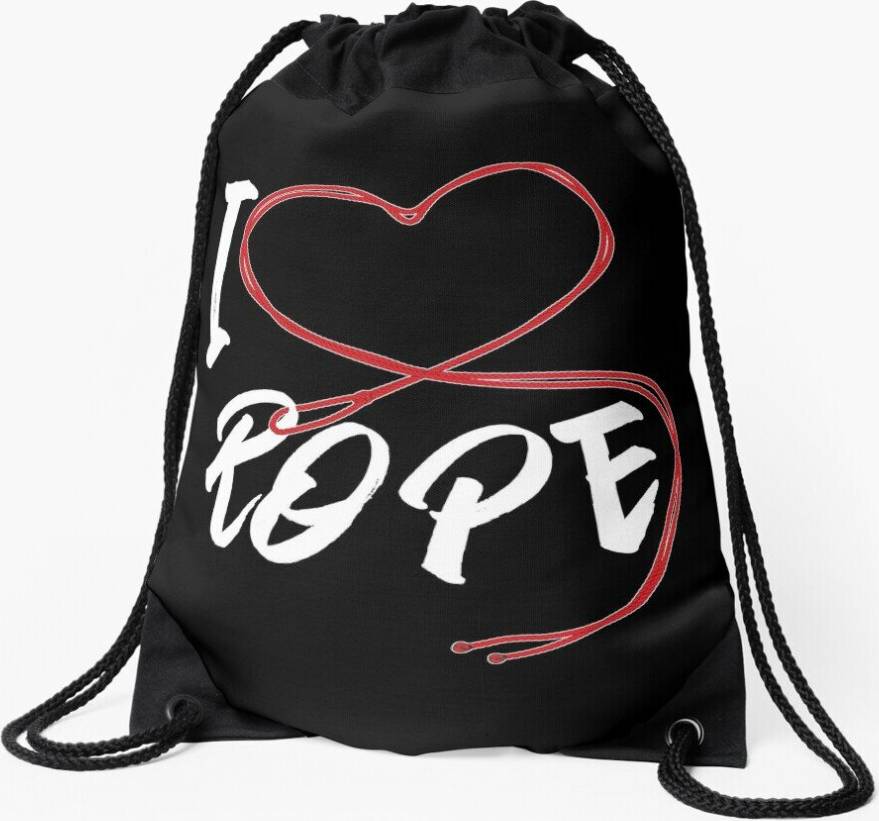 Famgem Drawstring Bag I Heart Rope - I Love