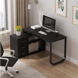 L shaped corner desk Homsee Computer Corner Desk 55 Inch Large L-Shaped Study Table Writing Desk