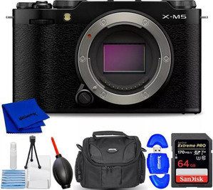 Xm5 fujifilm Fujifilm X-M5 Mirrorless Camera 7PC Accessory Bundle