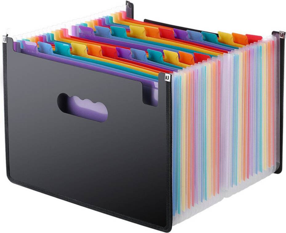 Plastic a4 GERUI 24 Pockets Expanding File Folder A4 Large Plastic