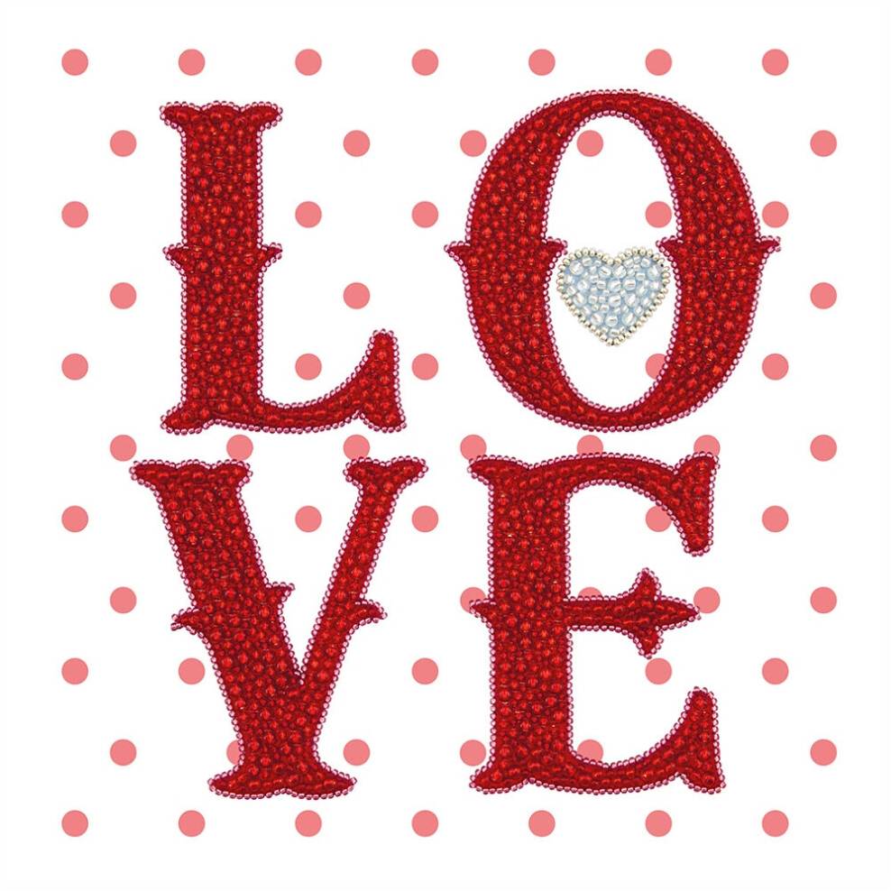 Miniart Crafts Love In Red Bead Embroidery Kit