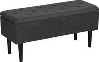Homcom 15 Inch Ottoman Box with 47L Storage Capacity Storage Bench