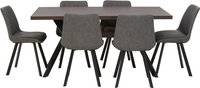 Premier Housewares Rectangular 7pc Brown Dining Set 7pcs