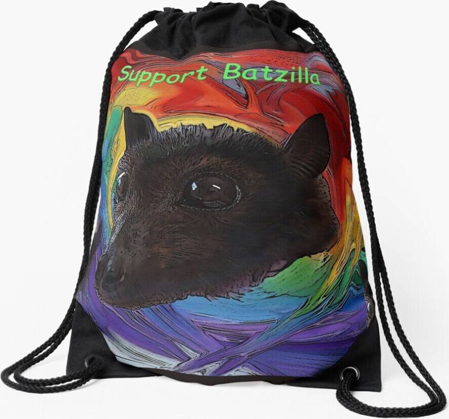 Famgem Drawstring Bag Batzilla - Rainbow Bats Support