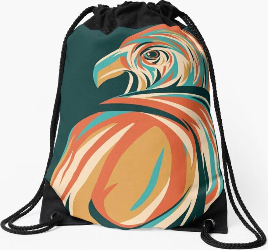 Famgem Drawstring Bag Hawk Sport Gym Shoe Backpack
