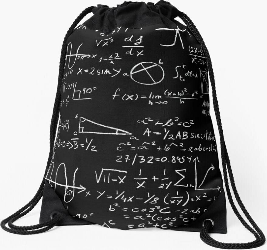 Famgem Drawstring Bag Math Sport Gym Shoe Backpack