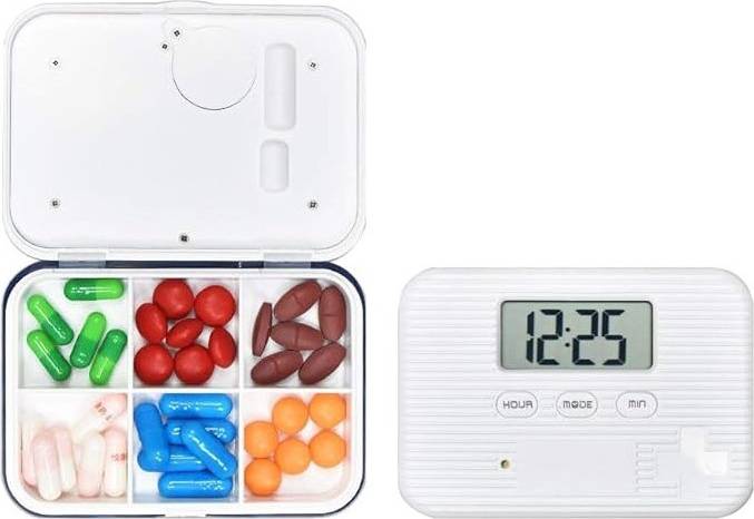 Ifsecond Mini Portable Pill Box with 6 Compartments