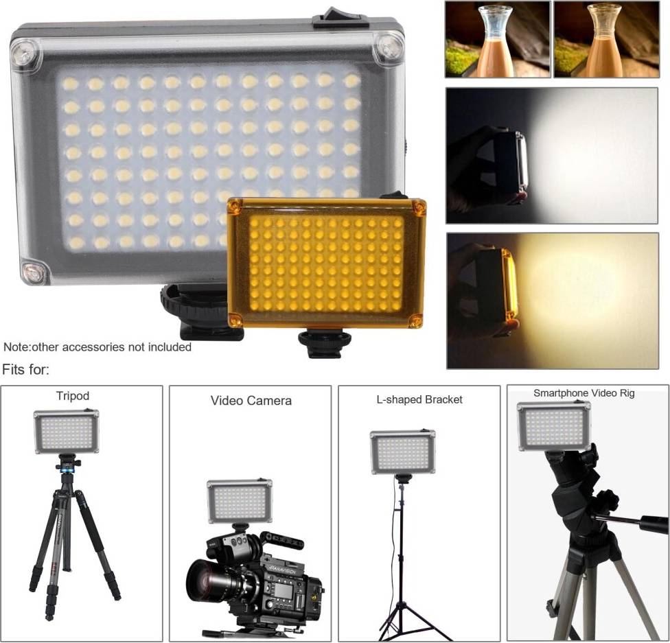 96-LED Rechargeable Video Light Photo Studio Fill Lamp