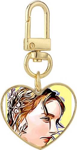 DIYthinker Effect Splendid Gold Heart Keychain - Metal