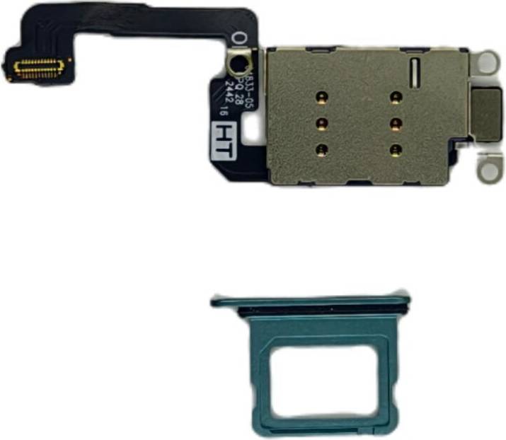 FoneFunShop Dual Sim Reader And Sim Tray Compatible With iPhone 16 Green