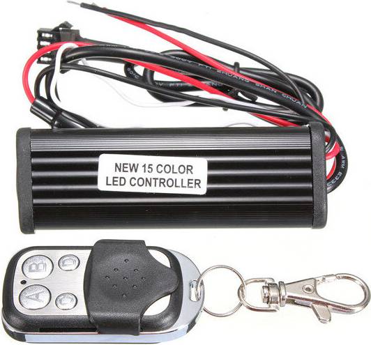 Led rgb controller Greenzech Car Motorcycle RGB Color LED Controller Remote Strip Light Kit