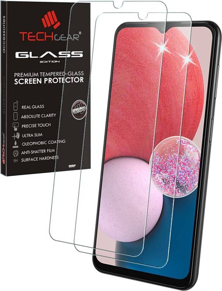 TechGear 2 Pack Glass Edition Tempered Glass Screen Protector Covers
