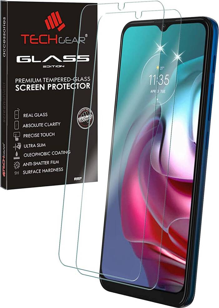 TechGear 2 Pack Glass Edition Tempered Glass Screen Protector Covers