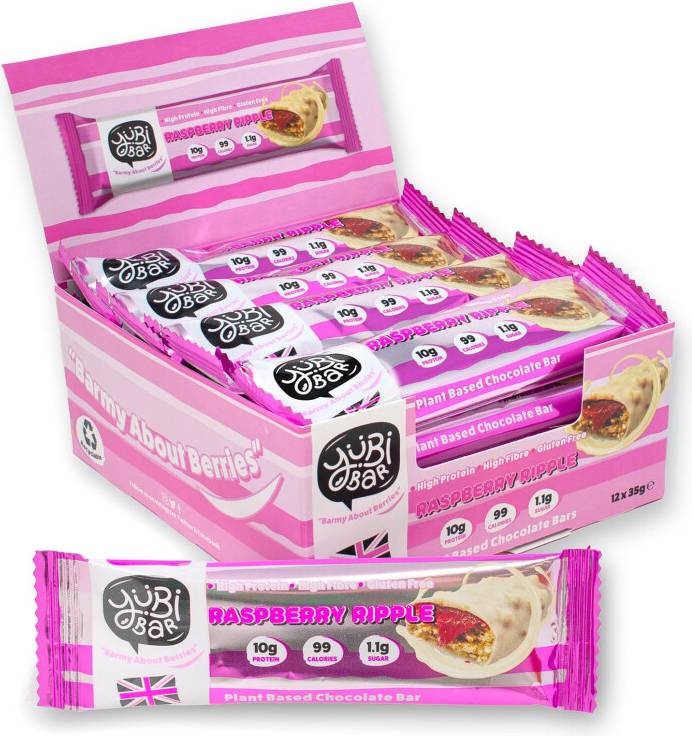 Yubi Raspberry Ripple 12 Pack Protein Bars