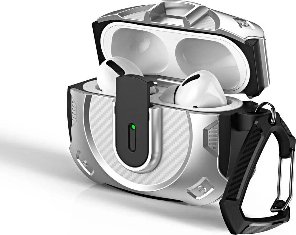 FoneFunShop Case Compatible With Apple AirPod Pro 2 Silver
