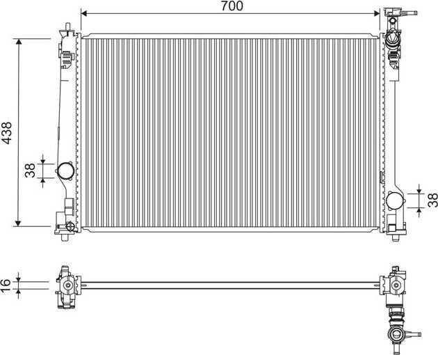 Valeo Radiator 701297