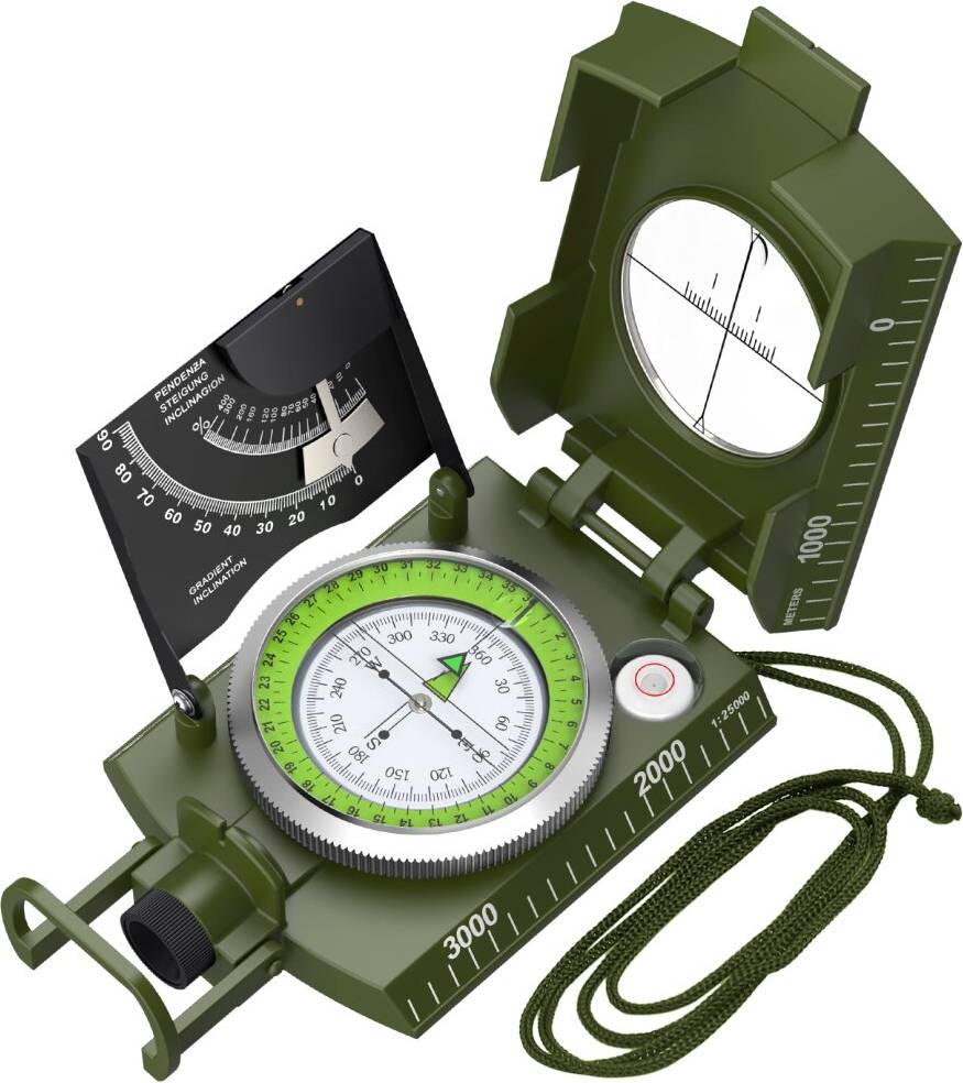 DESAFIONA Multifunctional Military Sighting Navigation Compass with Inclinometer