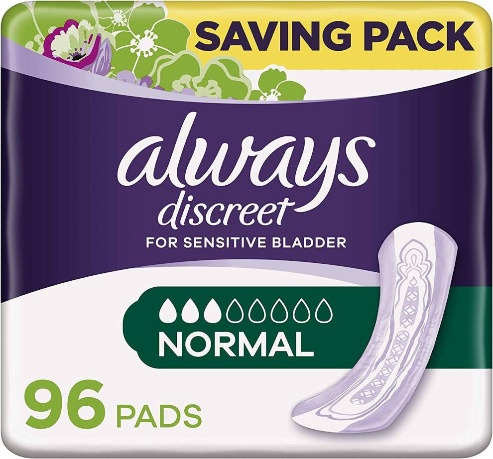 Always Discreet Incontinence Pads 96 Count