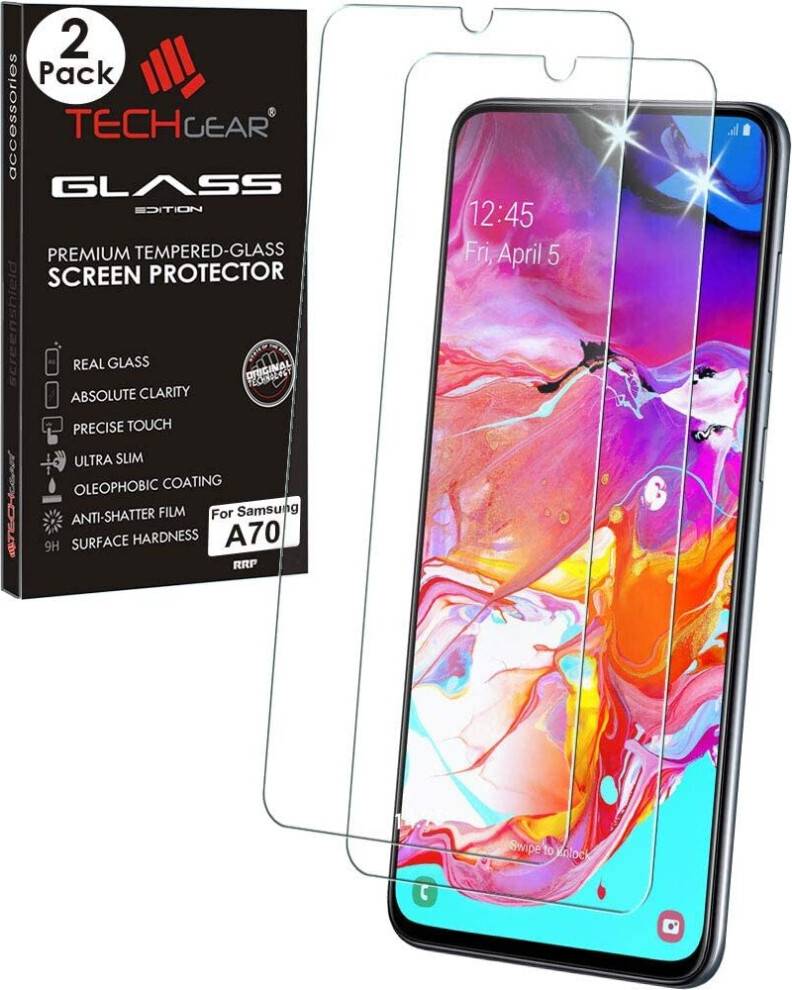 TechGear 2 Pack Glass Edition Tempered Glass Screen Protector Covers