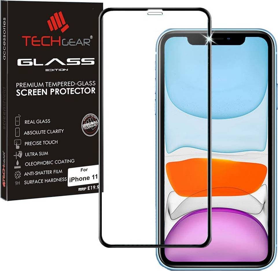 TechGear 3D Glass Edition Full Coverage Screen Protector for iPhone 11