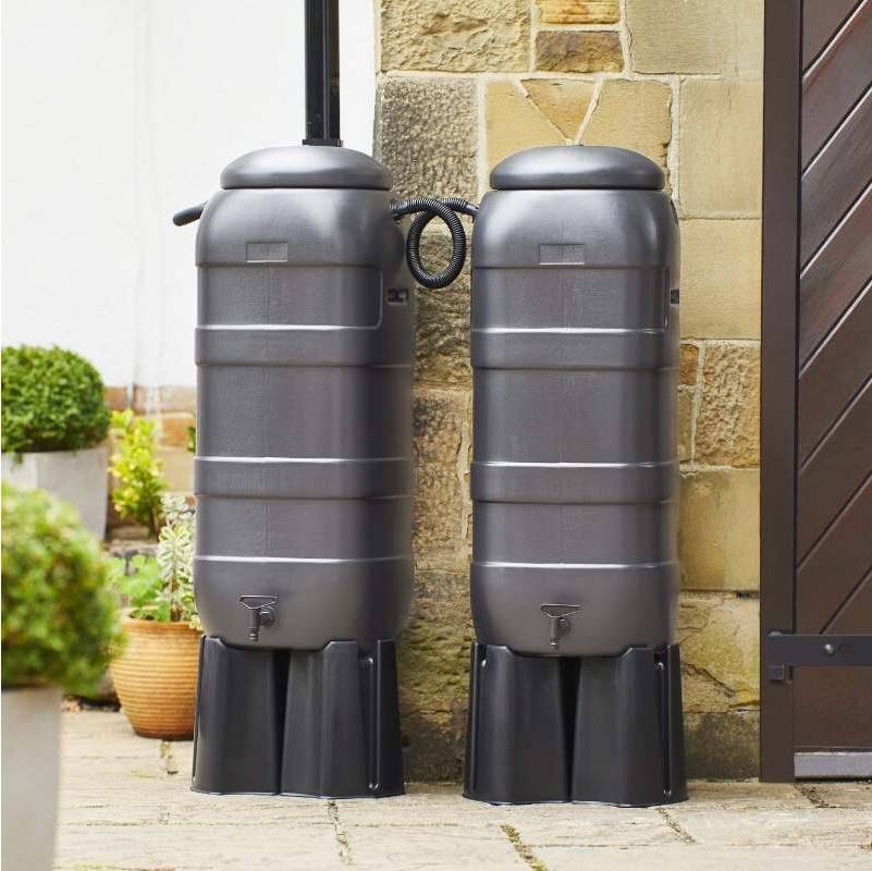 IPL Mini Rainsaver 100 Litre Grey Water Butt Double Kit