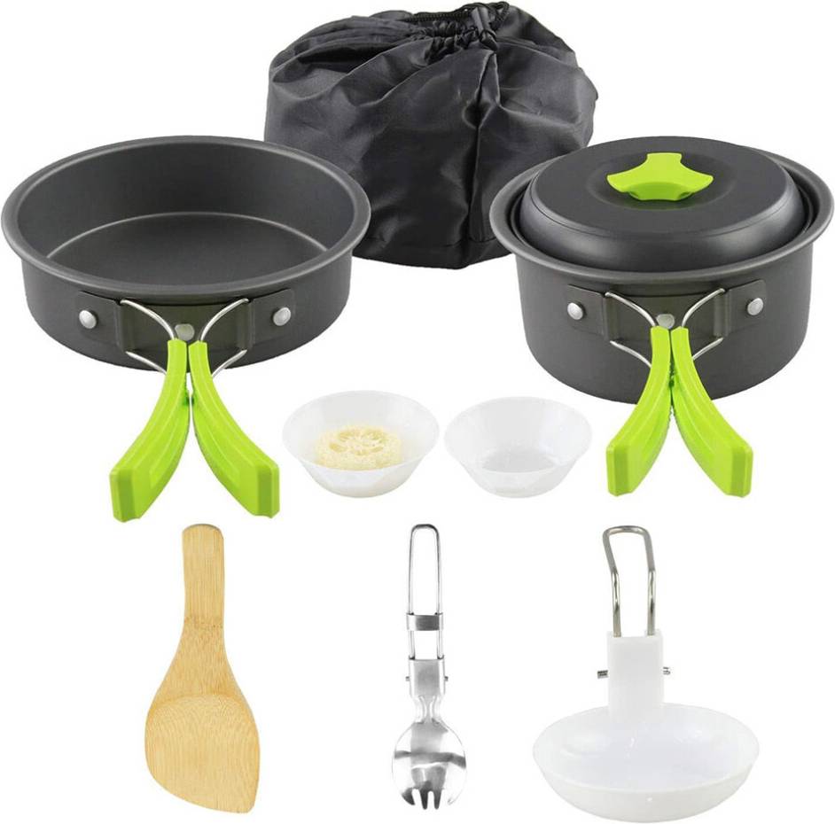Greenzech Portable Camping Tableware Cooking Set