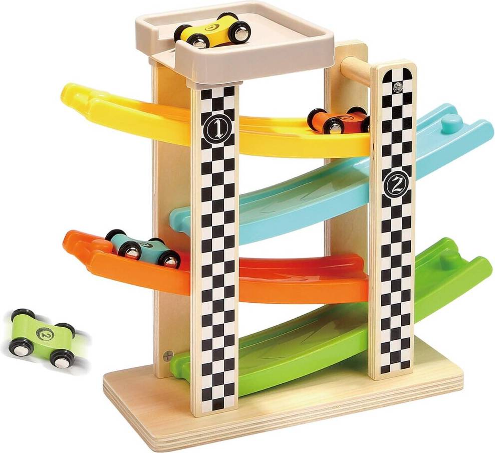 Tianfu Wooden Race Track Car Ramp Racer