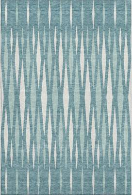 Addison Rugs Teal Rectangle 10' x 14' Area Rug Turquoise