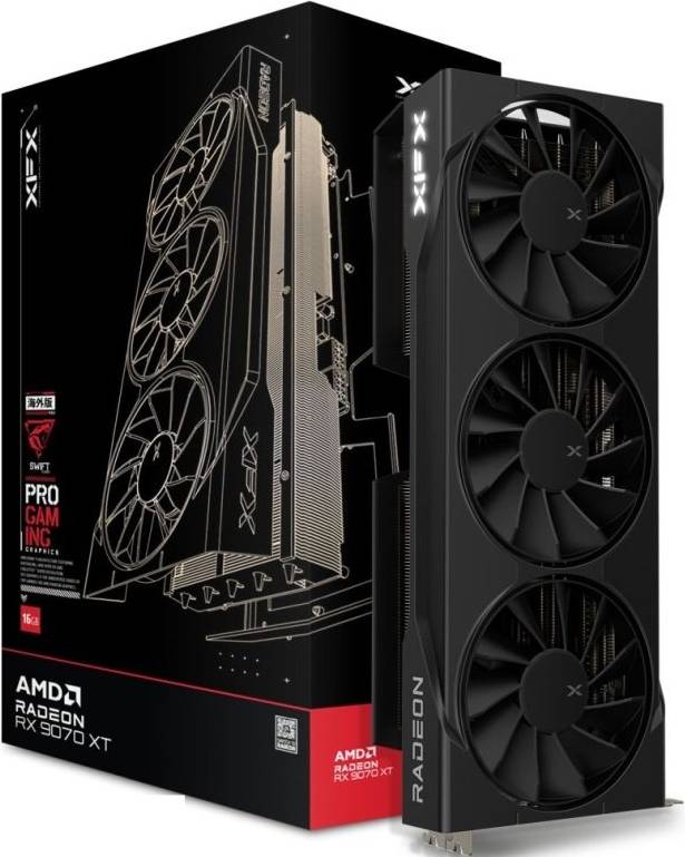 Rx 9070 XFX Swift AMD Radeon RX 9070 XT Triple Fan HDMI 3xDP 16GB
