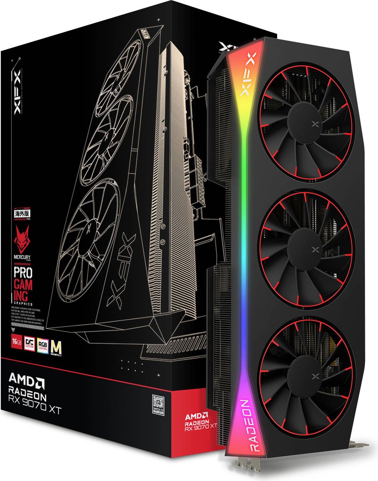Rx 9070 XFX Mercury Radeon RX 9070 XT Graphics Card