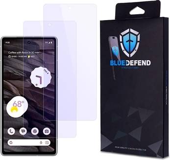 Pixel 7a BlueDefend Tempered Glass Screen Protector 2 Pcs