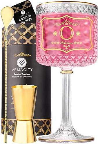Gin glass Personalised Gin with Gold Rims Cocktail Glass