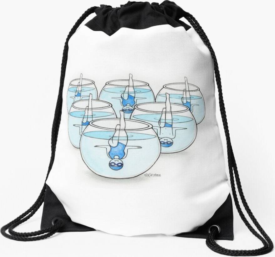 Famgem Drawstring Bag Synchronized Swimmers - Quarantine