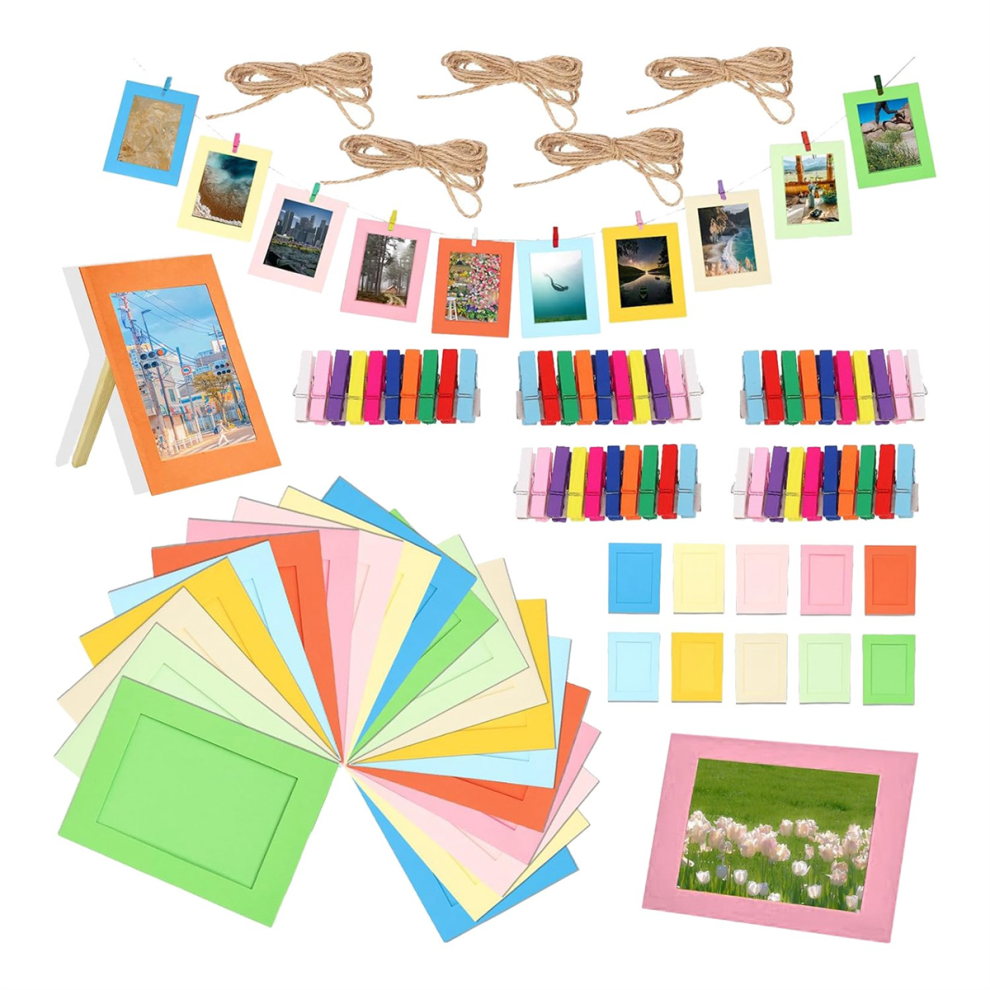 105 Pcs 6 Inch Colorful Paper Frames Set