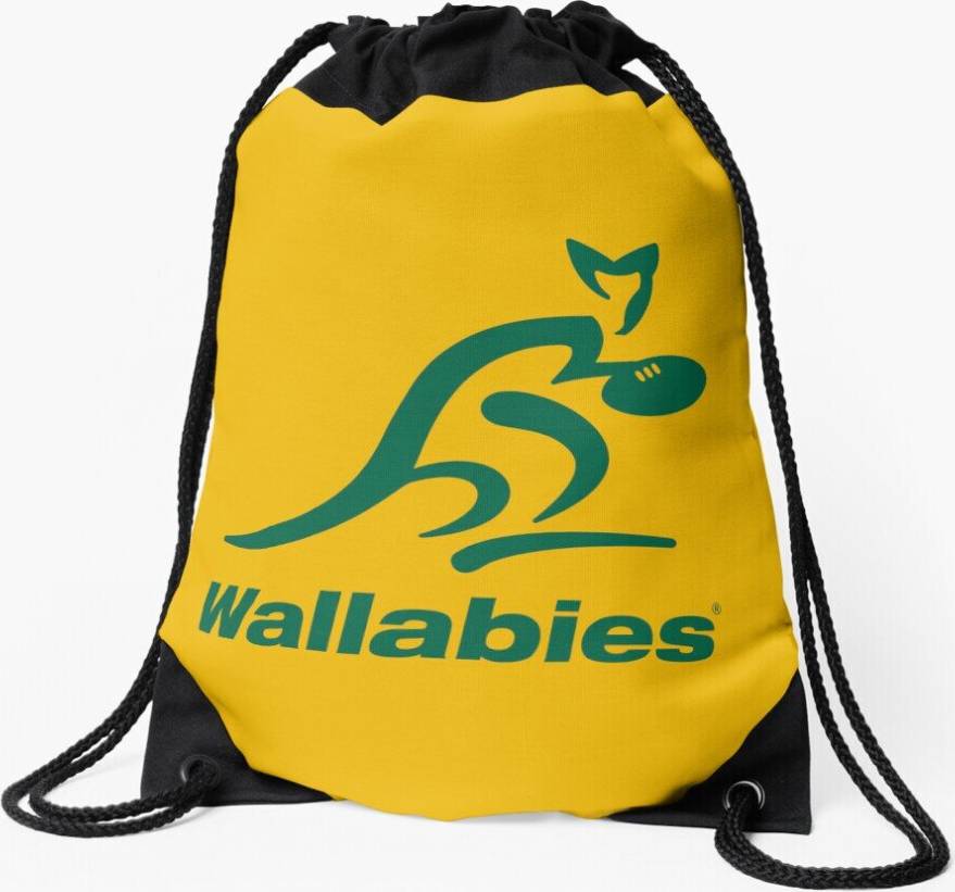 Famgem Drawstring Bag Australia Rugby Wallabies - Yellow