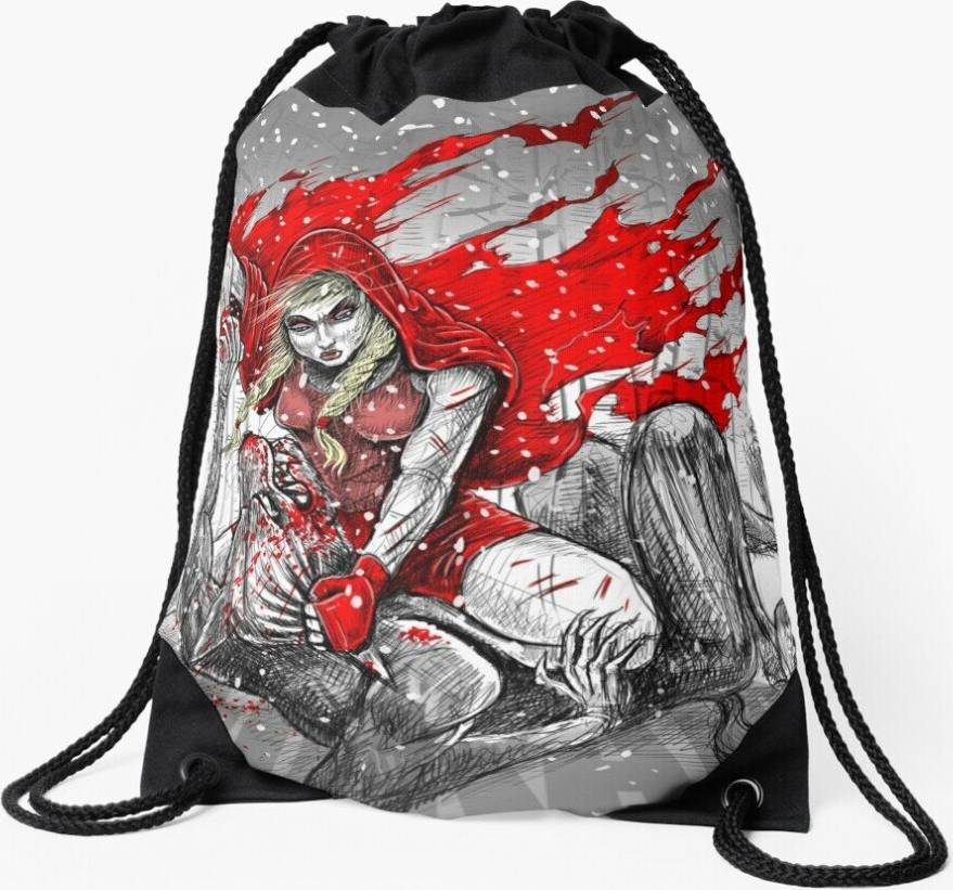 Famgem Drawstring Bag - Red